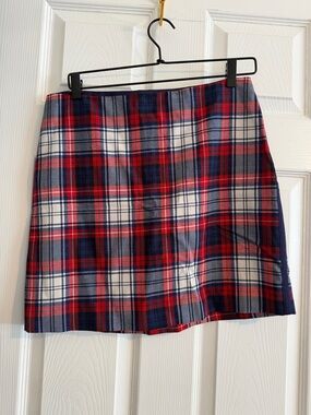 Vineyard Vines Red, Navy & White Plaid Mini Skirt